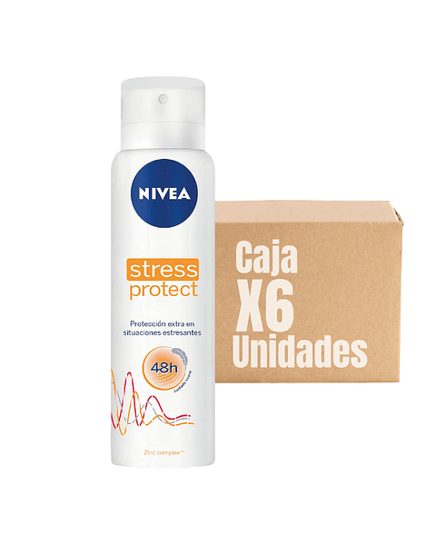Desodorante Spray Nivea Stress Protect 150 ML XCAJA ( 6 UNIDADES) - NIVEA