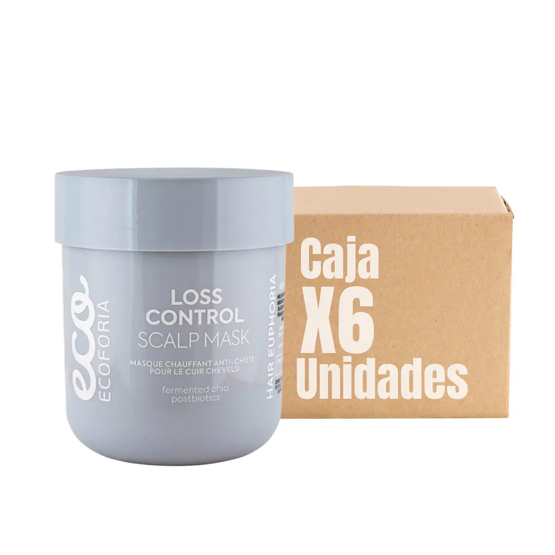 Mascarilla Ecoforia Cuero Cabelludo Control Caída Loss Control 200 ML XCAJA (6 UNIDADES) - ECOFORIA 1