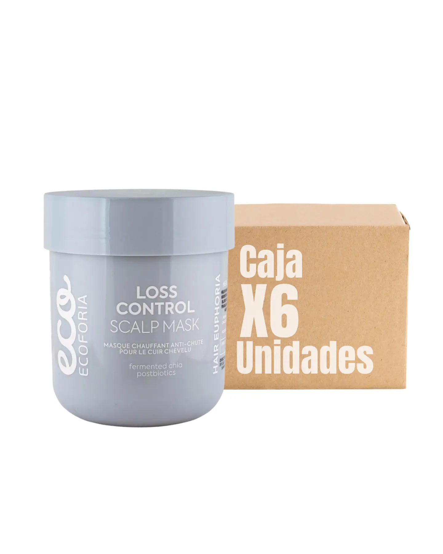 Mascarilla Ecoforia Cuero Cabelludo Control Caída Loss Control 200 ML XCAJA (6 UNIDADES) - ECOFORIA 1
