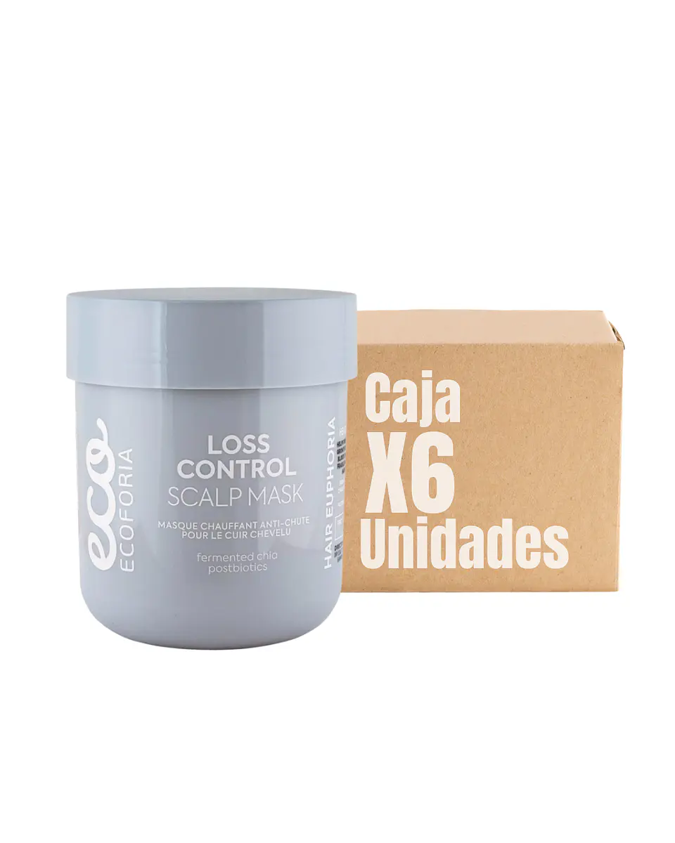 Mascarilla Ecoforia Cuero Cabelludo Control Caída Loss Control 200 ML XCAJA (6 UNIDADES) - ECOFORIA 1