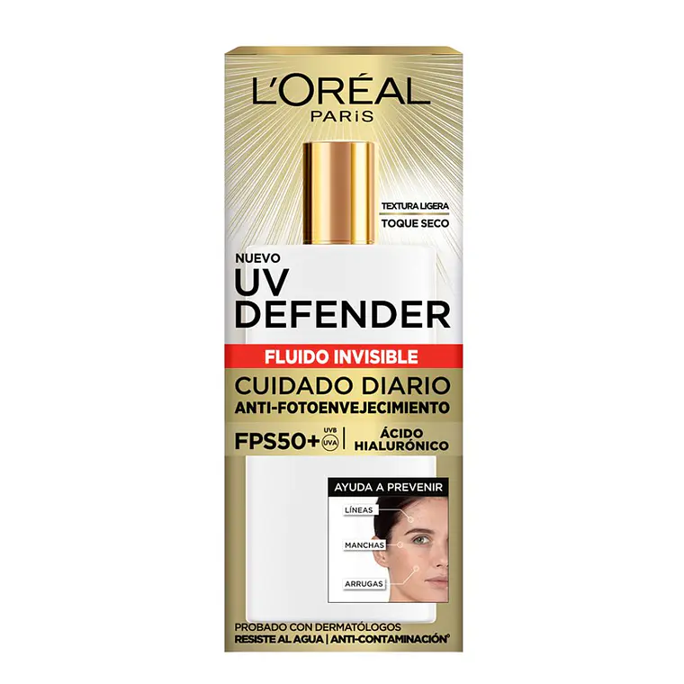Protector Solar Uv Defender Fluido Invisible Anti-Fotoenvejecimiento - LOREAL 2