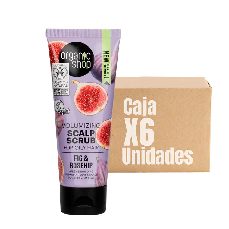 Exfoliante Capilar Cabello Graso Fig And Rosehip 75 ML XCAJA (6 UNIDADES) - ORGANIC SHOP 1