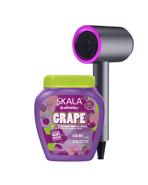 Máscara Grape 2 en 1 Tratamiento + Crema de Peinar + Secador de Pelo - SKALA