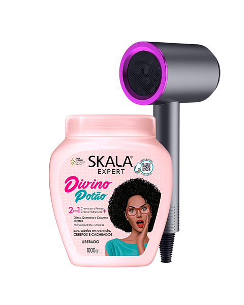 Máscara Divino Potao 2 en 1 Tratamiento + Crema de Peinar, Hidratación y Brillo Control Frizz  + Secador de Pelo - SKALA