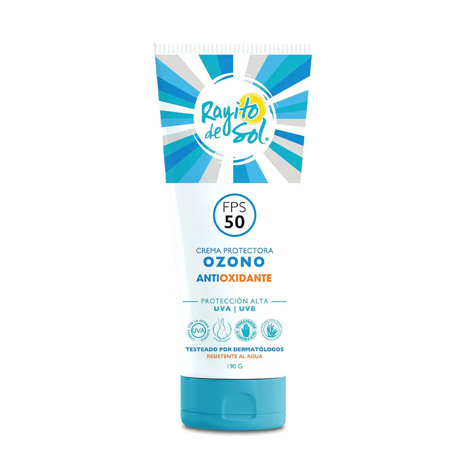 Crema Protectora Ozono AntiOxidante Fps 50 190g - RAYITO DE SOL 1