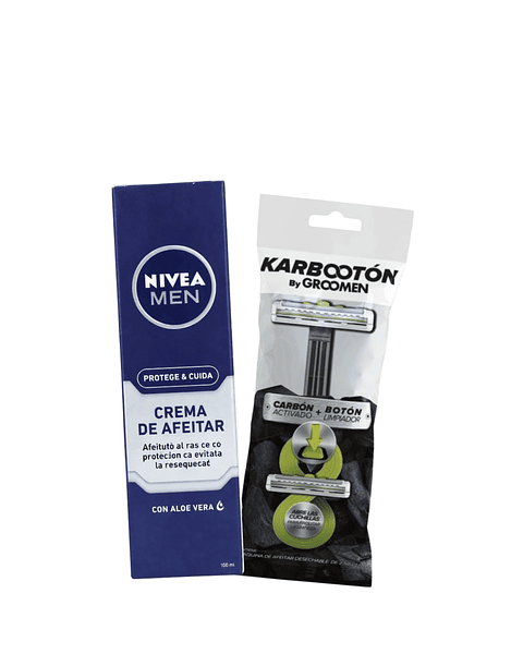 Pack Crema de Afeitar Nivea + Afeitadora Groomen