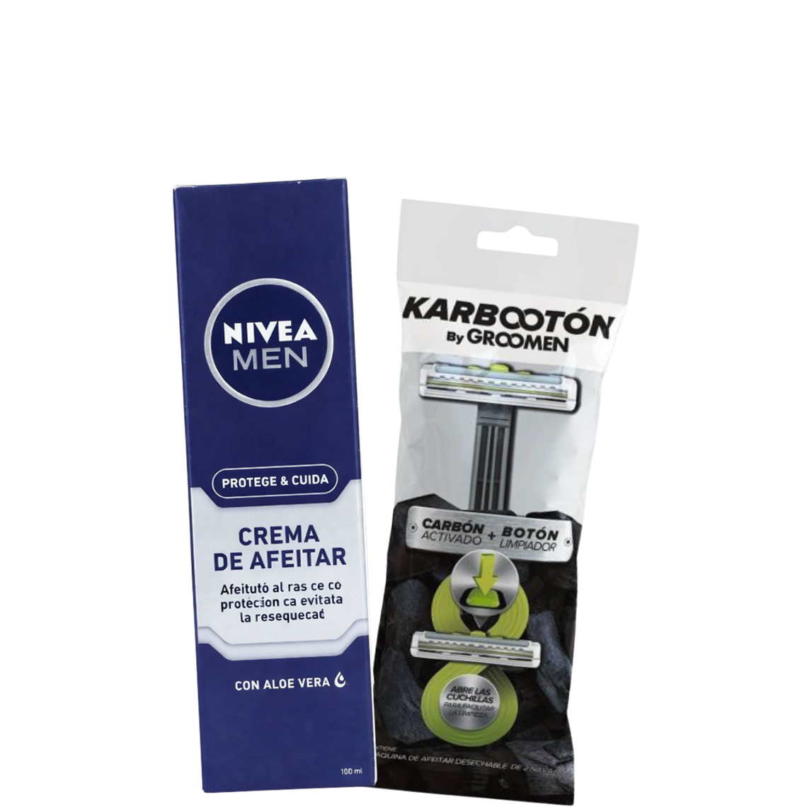 Pack Crema de Afeitar Nivea + Afeitadora Groomen 1