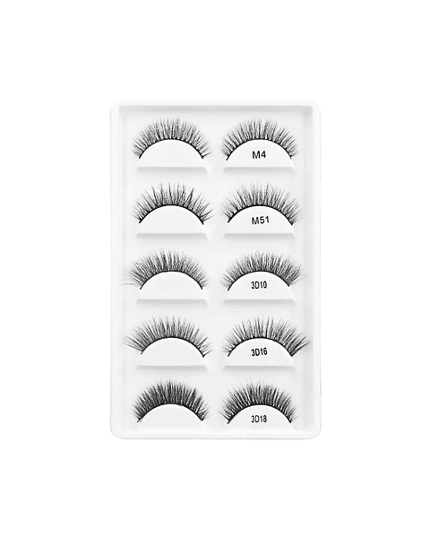 Kit Pestañas Postizas Tira x5 - PFIFFERY