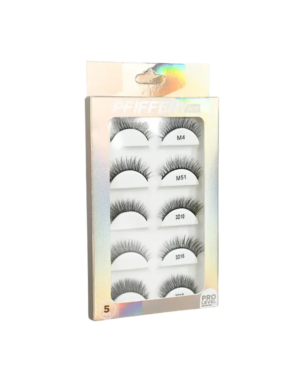Kit Pestañas Postizas Tira x5 - PFIFFERY 1