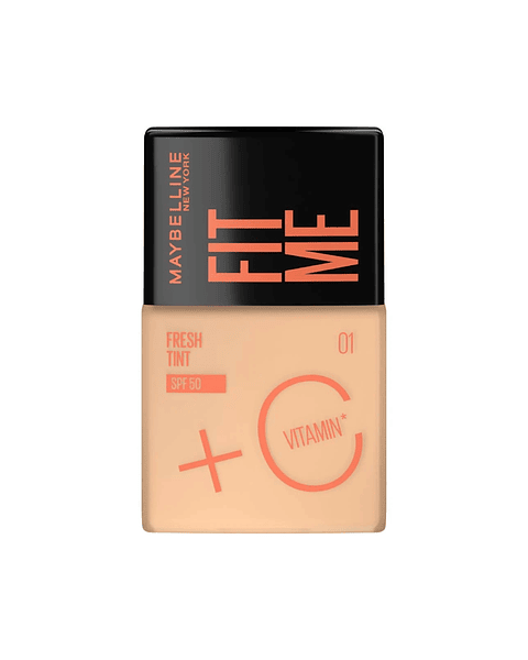 Base De Maquillaje Fit Me Fresh Tint 01 FPS 50 30 ML- MAYBELLINE