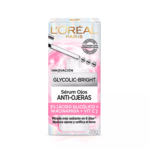 Sérum De Ojos Glycolic Bright  Anti-Ojeras 20G - LOREAL