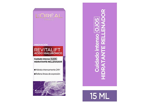 Crema Contorno de Ojos Revitalift Ácido Hialurónico 15 ML - LOREAL 