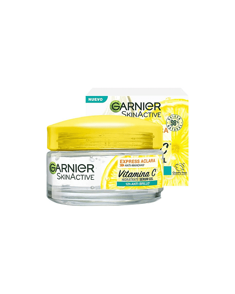Crema Express Aclara Anti-Manchas Hidratante Serúm Gel Vitamina C 50 ML - GARNIER