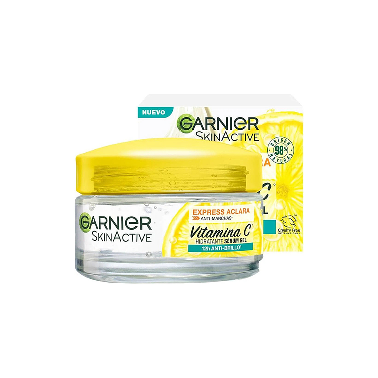 Crema Express Aclara Anti-Manchas Hidratante Serúm Gel Vitamina C 50 ML - GARNIER 2