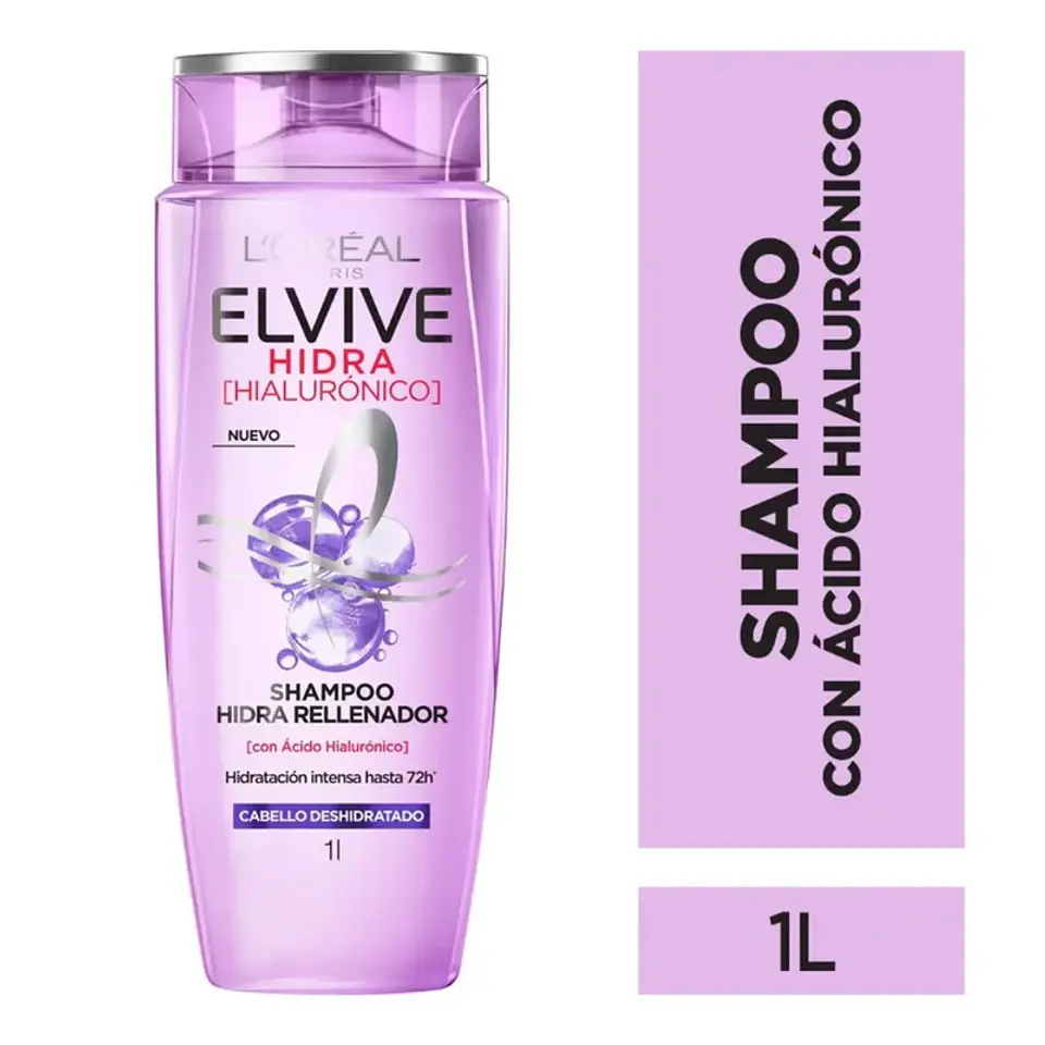  Shampoo Elvive Hidra Hialurónico 1000 ML - LOREAL 1