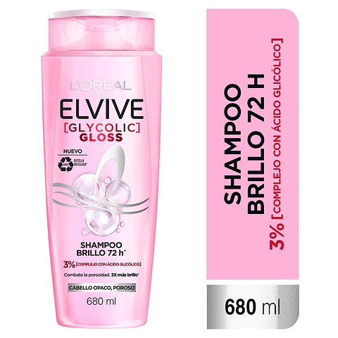 Shampoo Elvive Glycolic Gloss 680 ML - LOREAL