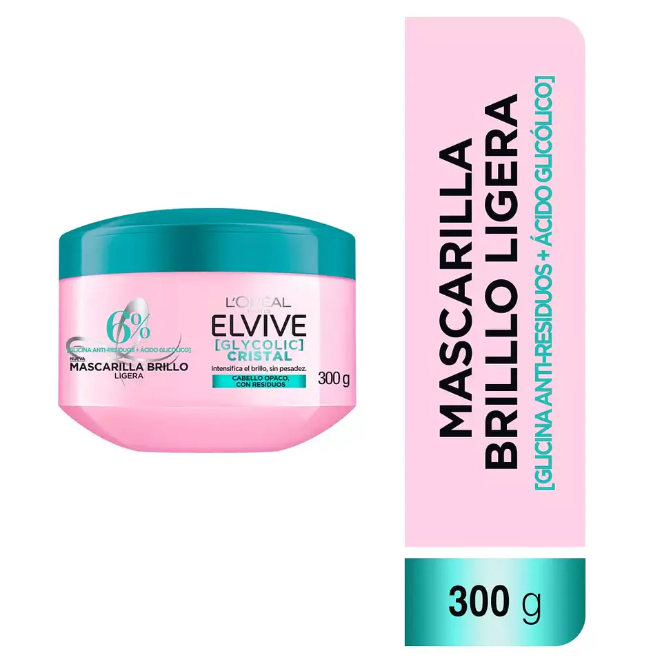Mascarilla Elvive Glycolic Cristal 300 ML - LOREAL 2