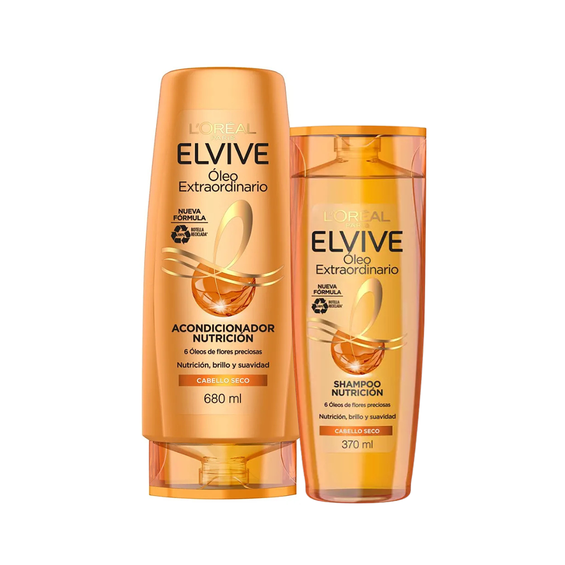 Pack Elvive Óleo ExtraOrdinario Shampoo 370 ML + Acondicionador 680 ML - LOREAL 1