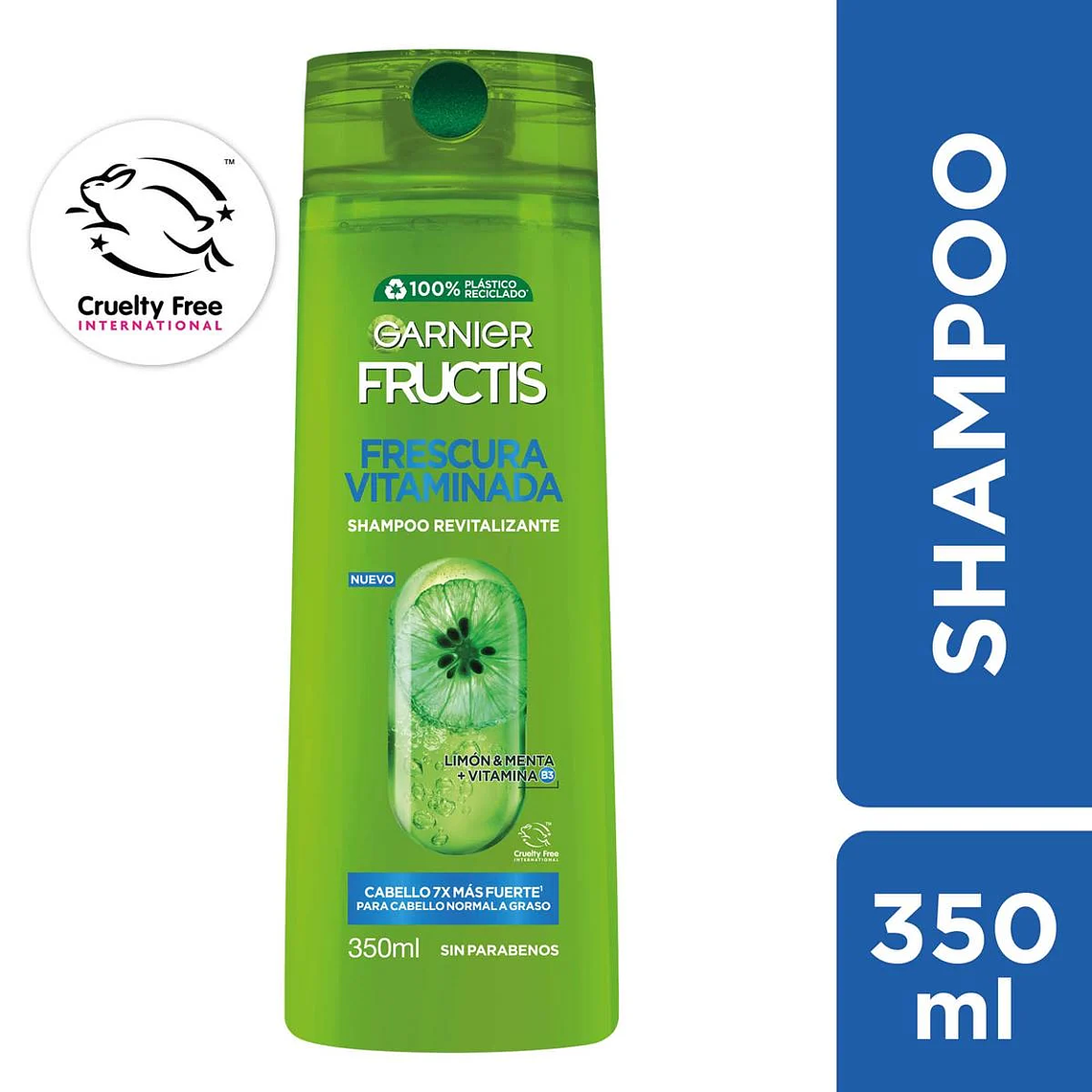 Shampoo Fructis Frescura Vitaminada Limon & Menta 350 ML - GARNIER  1