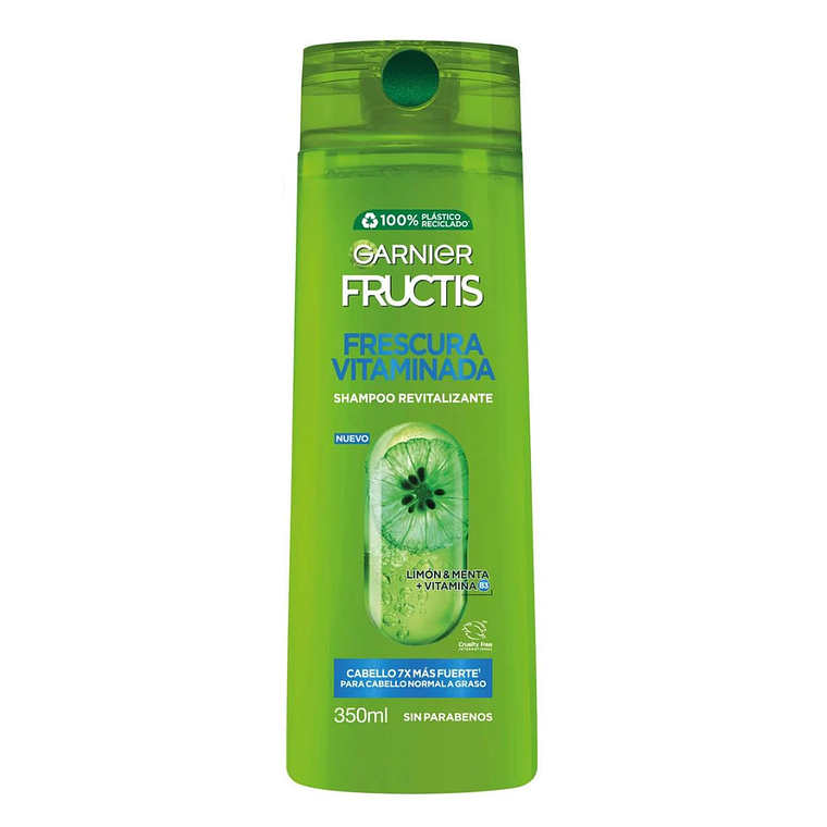 Shampoo Fructis Frescura Vitaminada Limon & Menta 350 ML - GARNIER  2