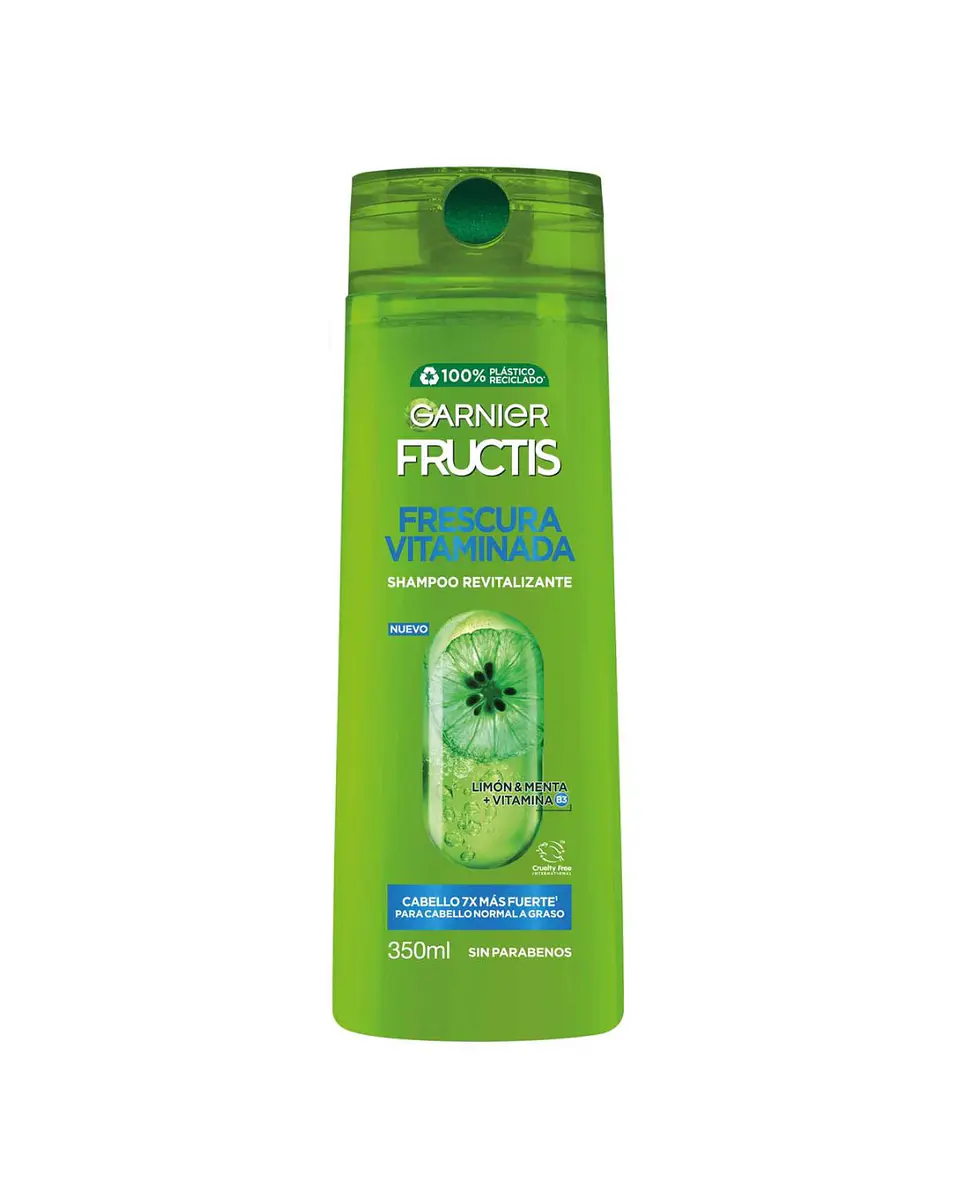 Shampoo Fructis Frescura Vitaminada Limon & Menta 350 ML - GARNIER  2