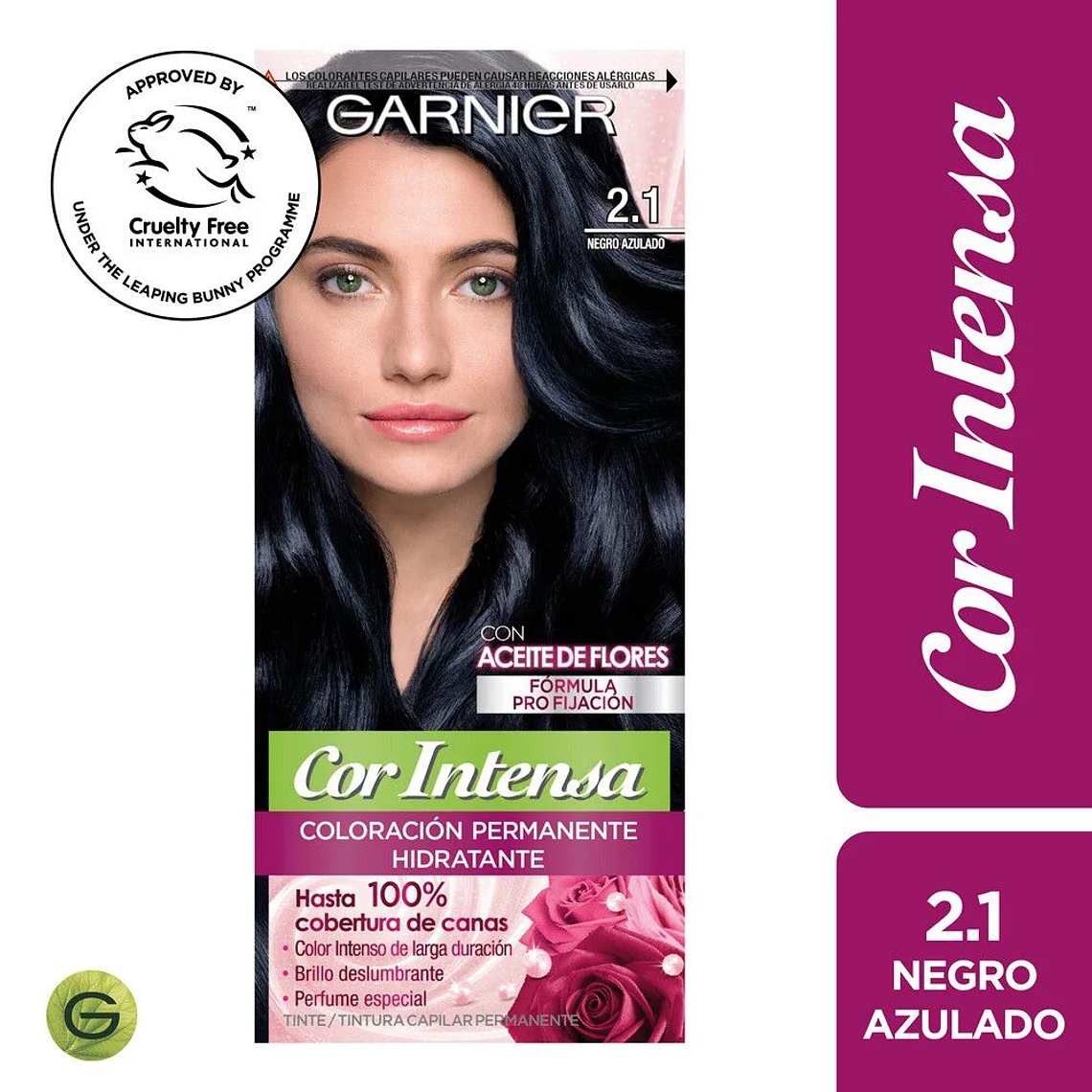 Tintura Cabello Cor Intensa 2.1 Negro Azulado - GARNIER 1