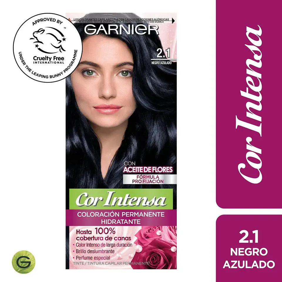 Tintura Cor Intensa 2.1 Negro Azulado - GARNIER 1