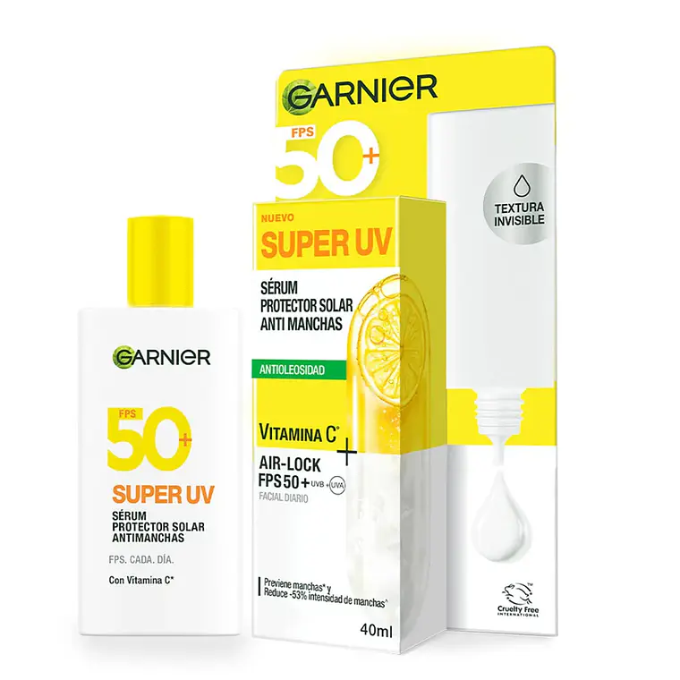 Serum Super UV Protector Solar Antimanchas Antioleosidad Vitamina C 40 ML -GARNIER 1