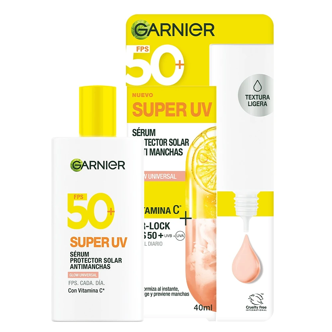 Serum Super UV Protector Solar Antimanchas Glow Universal Vitamina C 40 ML - GARNIER 1