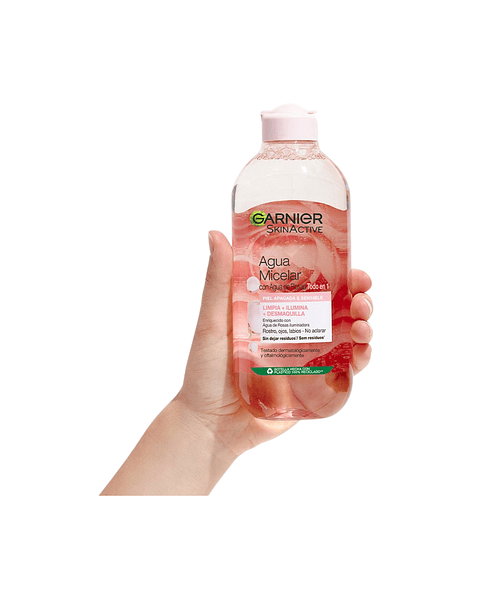 Agua Micelar Con Agua de Rosas 400 ML - GARNIER 