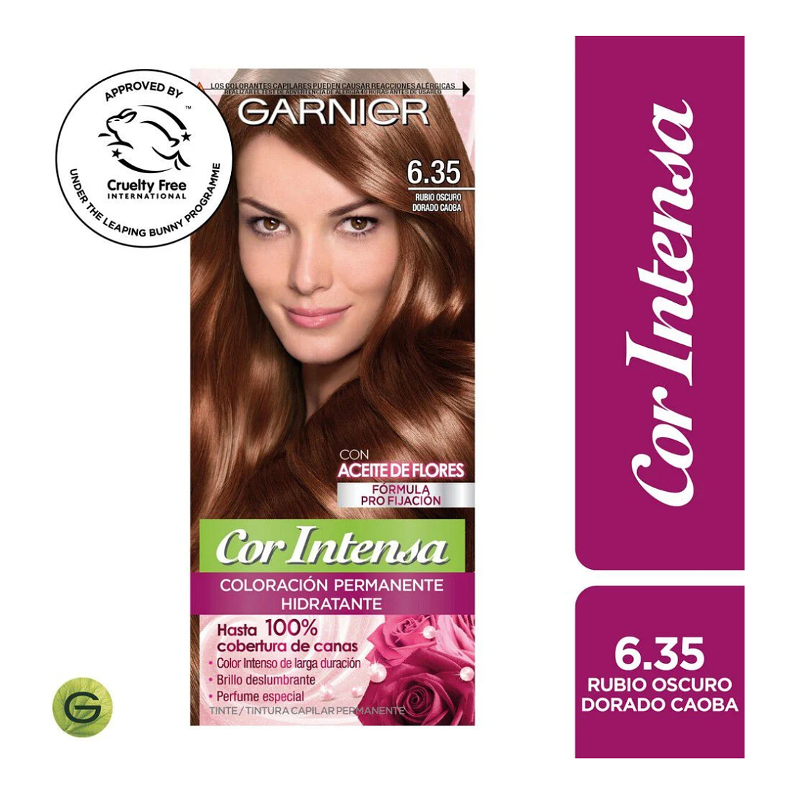 Tintura Cor Intensa Rubio Oscuro Dorado Caoba 6.35 45 G - GARNIER 1