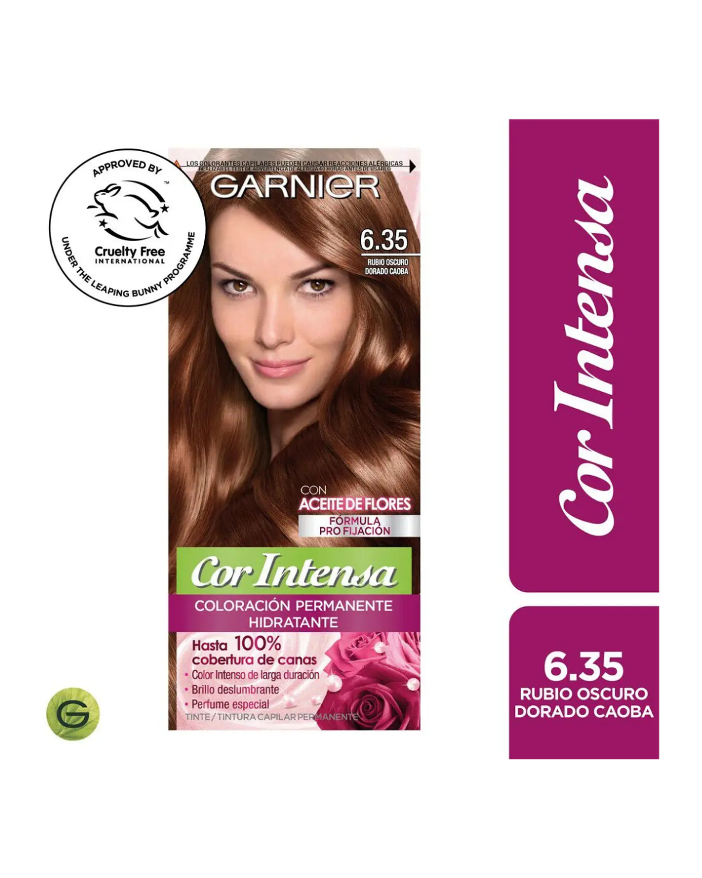 Tintura Cor Intensa Rubio Oscuro Dorado Caoba 6.35 45 G - GARNIER 1