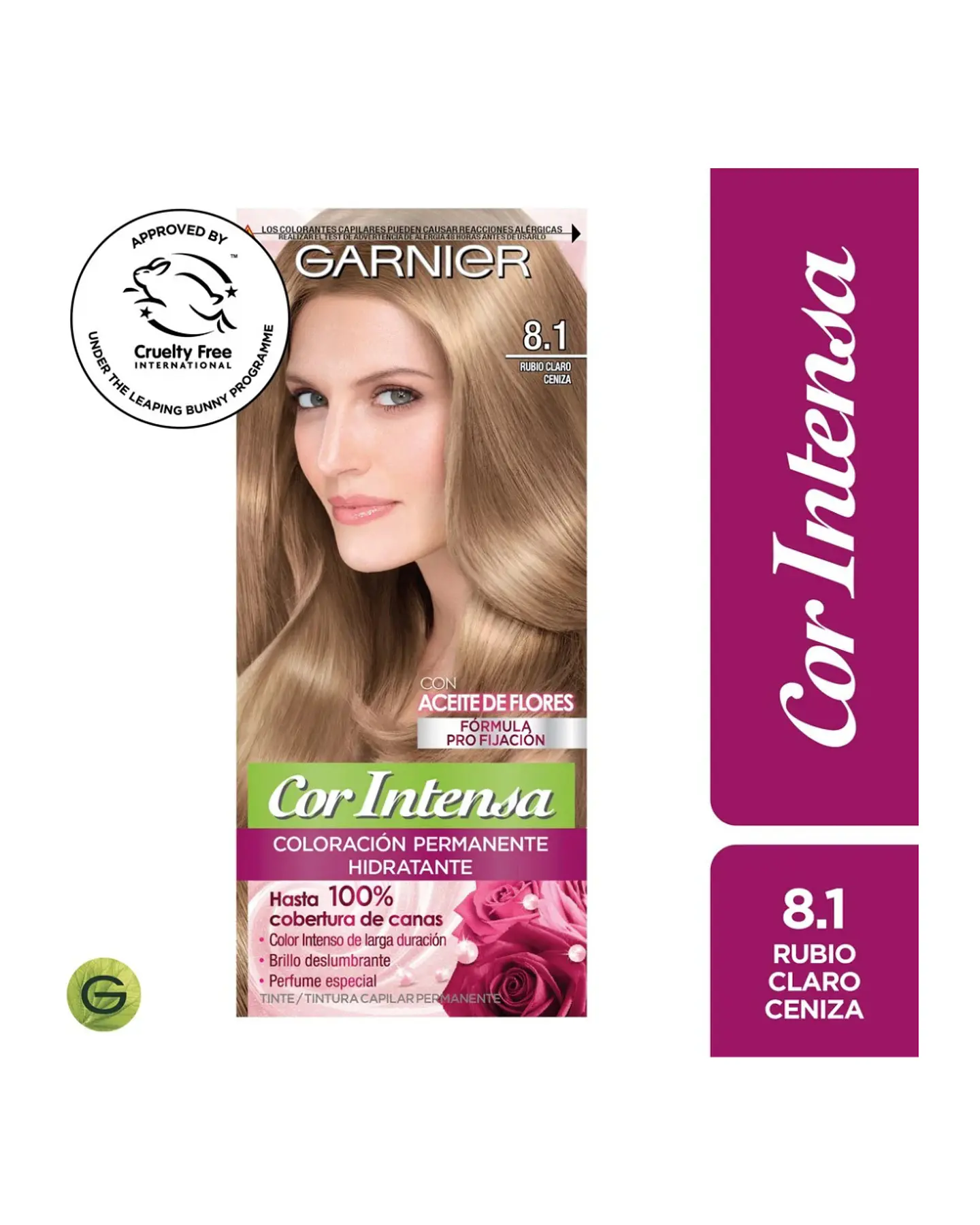 Tintura Cor Intensa Rubio Claro Ceniza 8.1 45 G - GARNIER 1