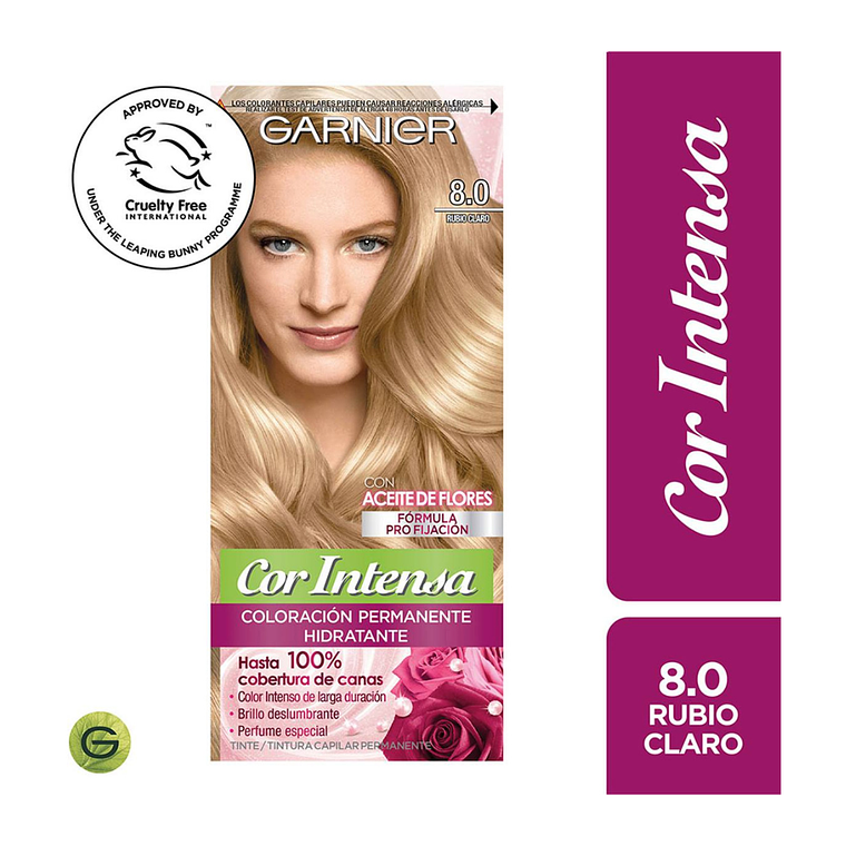 Tintura Cor Intensa Rubio Claro 8.0 45 G - GARNIER 1