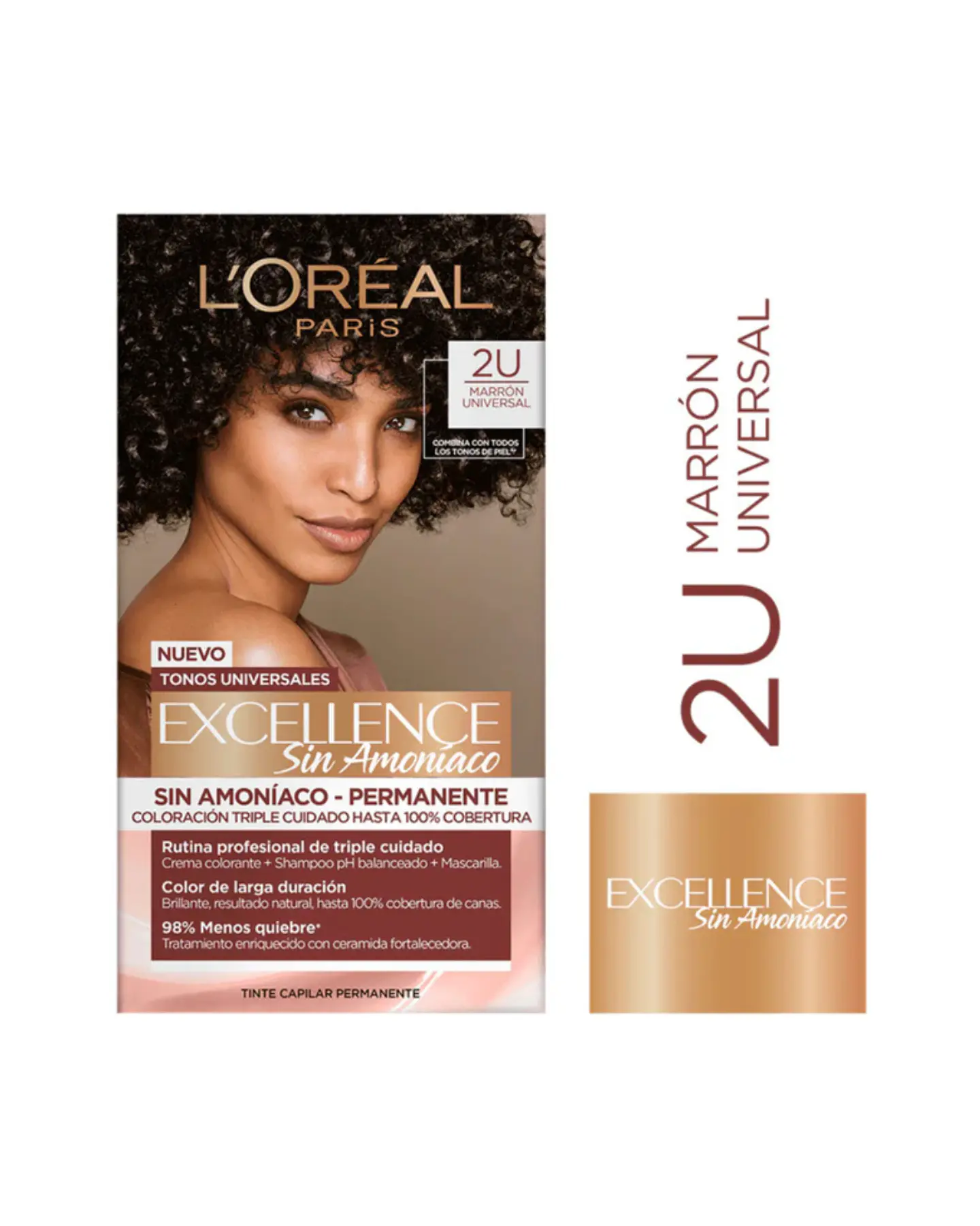 Tintura Excellence Marrón Universal 2U sin Amoniaco - LOREAL 1