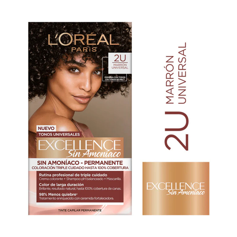 Tintura Excellence Marrón Universal 2U sin Amoniaco - LOREAL 1
