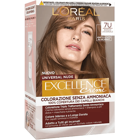 Tintura Excellence Rubio Universal 7U Sin Amoníaco  - LOREAL