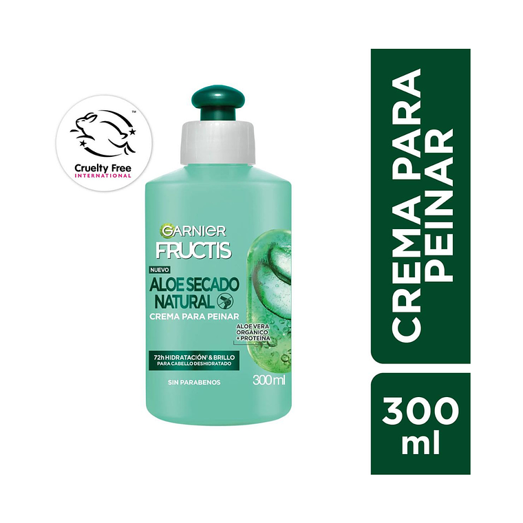 Crema de Peinar Aloe Secado Natural 300 ML - GARNIER 1