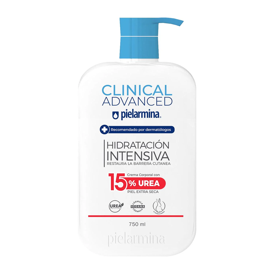 Crema Corporal Hidratación Intensiva Restaura La Barrera Cutanea 15% Urea, 750 ML - PIELARMINA 1
