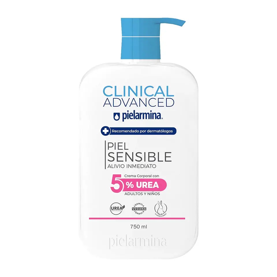 Crema Corporal Piel Sencible Alivio Inmediato 5% Urea, 750 ML - PIELARMINA 1