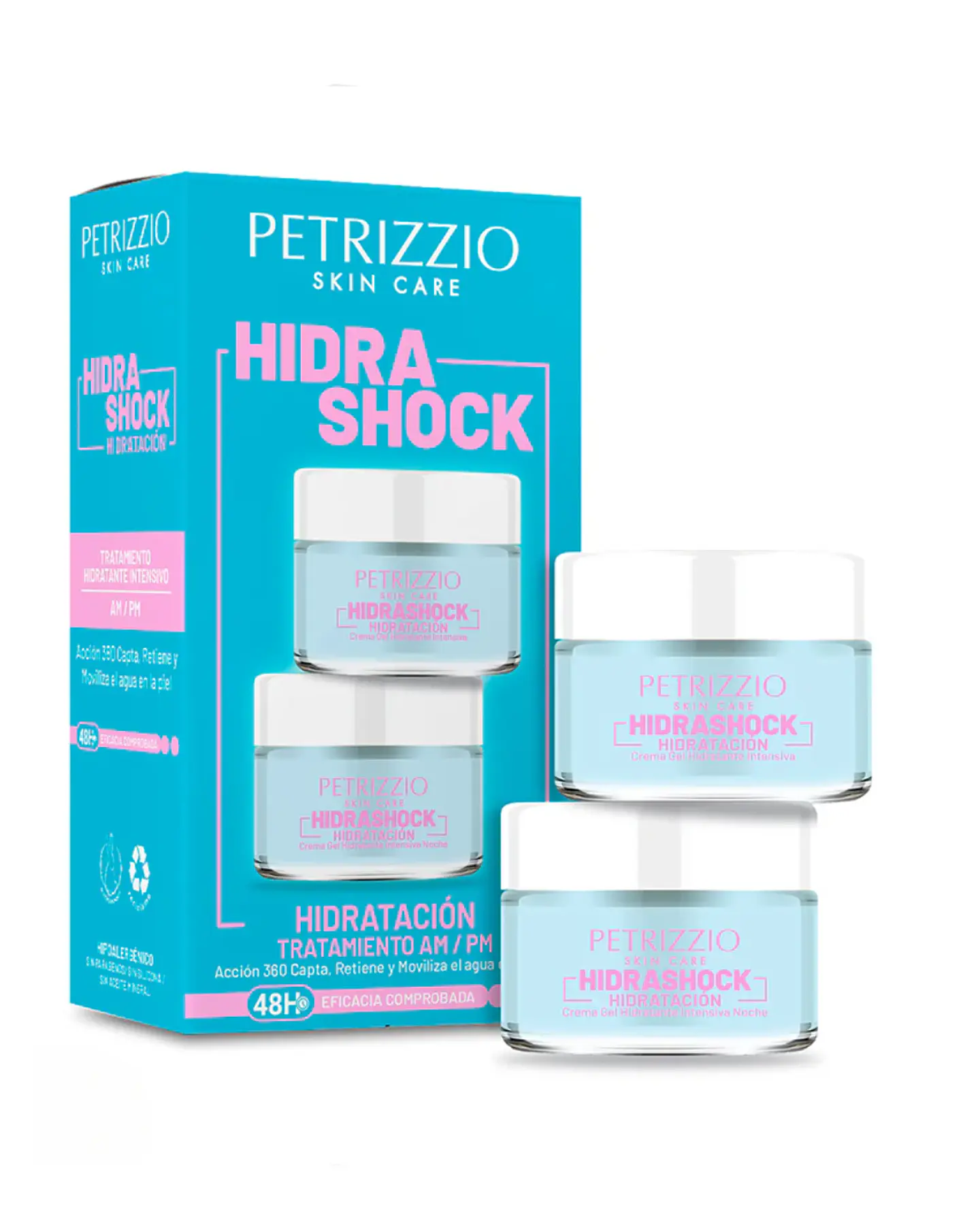 Set de Cremas Hidra Shock Hidratación Día + Noche - PETRIZZIO 1