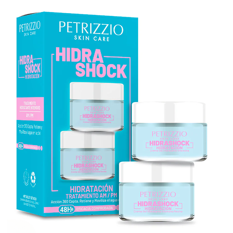 Set de Cremas Hidra Shock Hidratación Día + Noche - PETRIZZIO 1