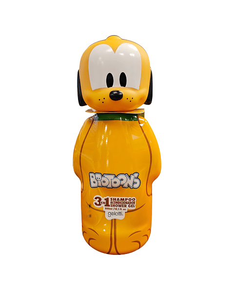Shampoo Pluto 3en1 Biotoons Shampoo, Acond, Shower-gel 300 ML - GELATTI