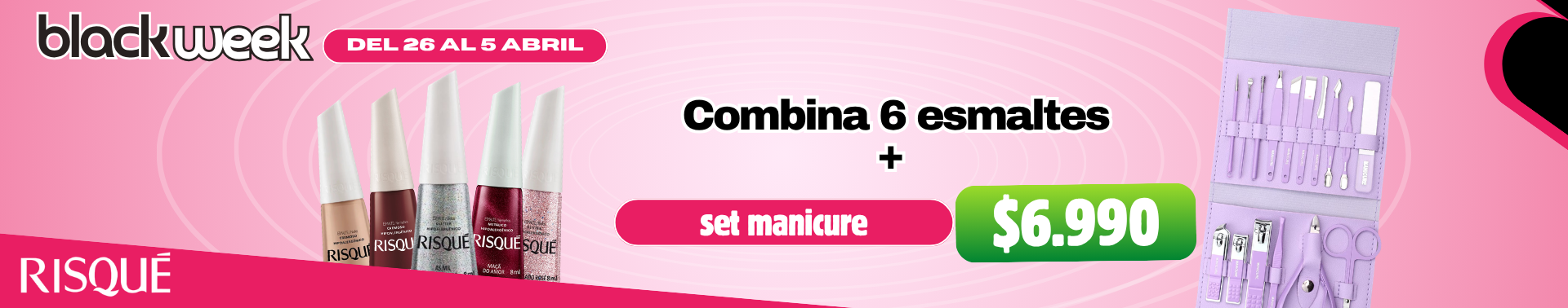 Week Esmaltes + Setmanicure $6.990