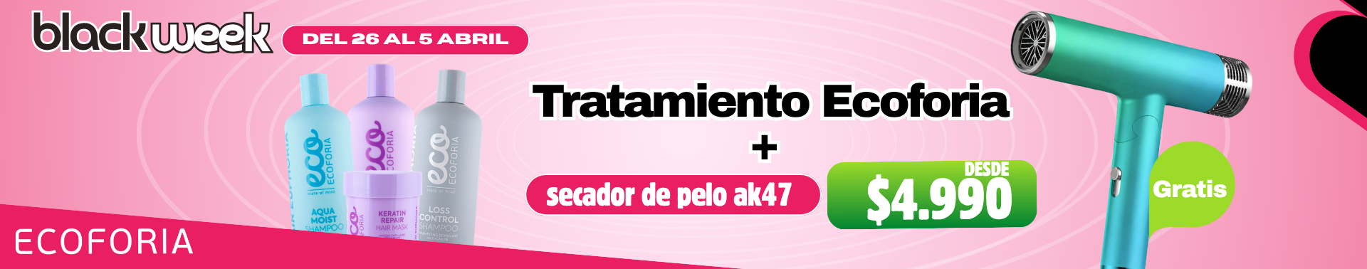 Week Ecoforia, Gratis Secador Ak47