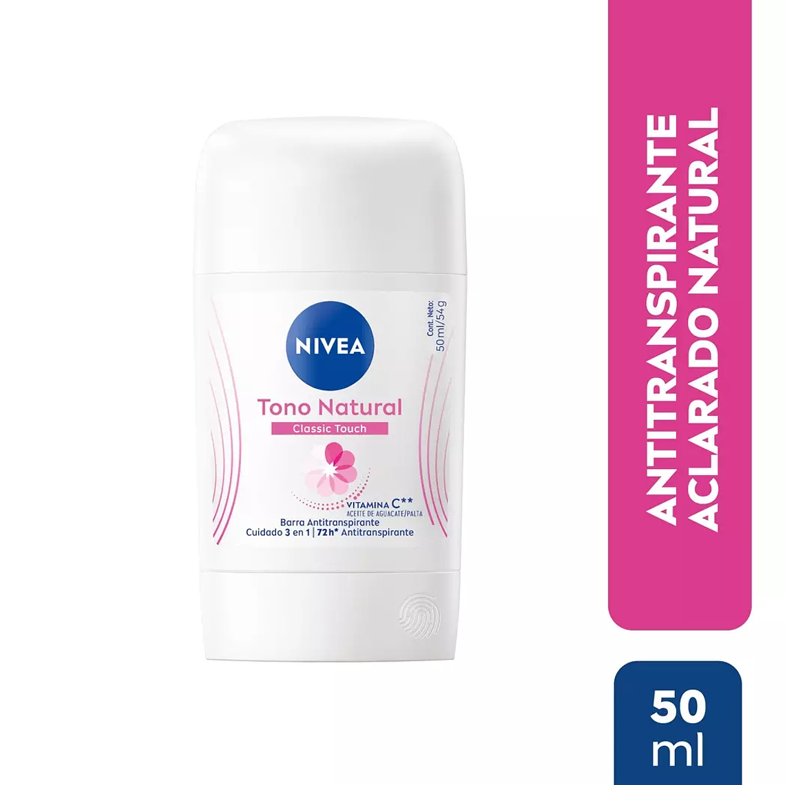 Antitranspirante Aclarante para Mujer Tono Natural Classic Touch 50 ML - NIVEA 1