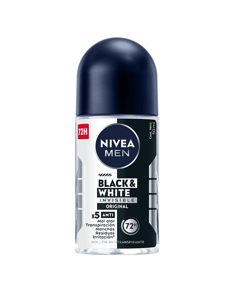 Desodorante roll on Nivea men Invisible B&W 50 ML - NIVEA