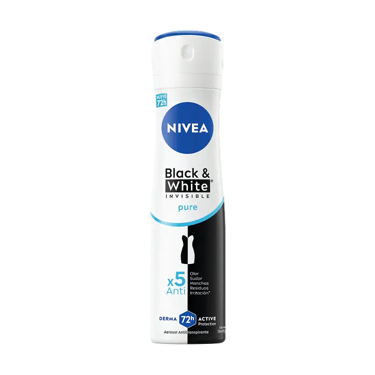 Desodorante Spray Invisible Black & White Pure 150 ML - NIVEA 1