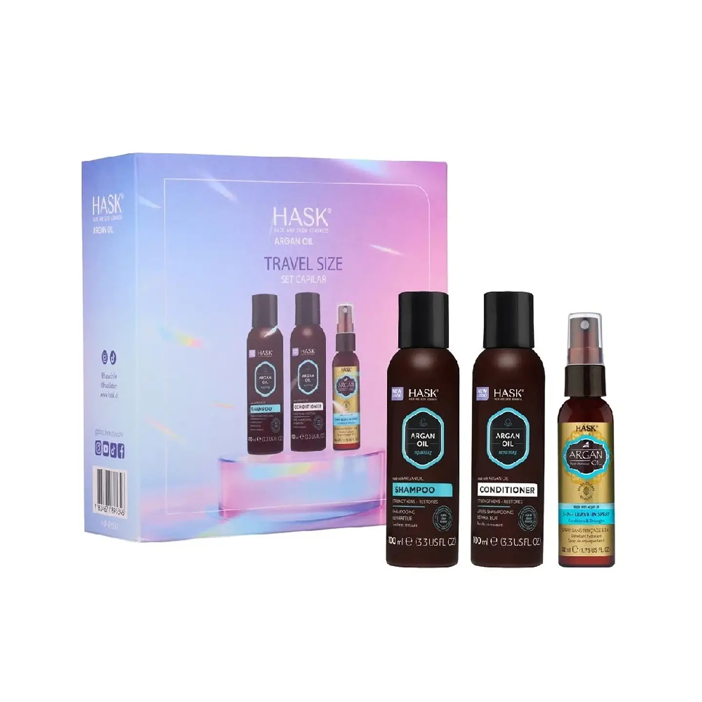 Set de Cuidado Capilar Argan Travel Size - HASK 1