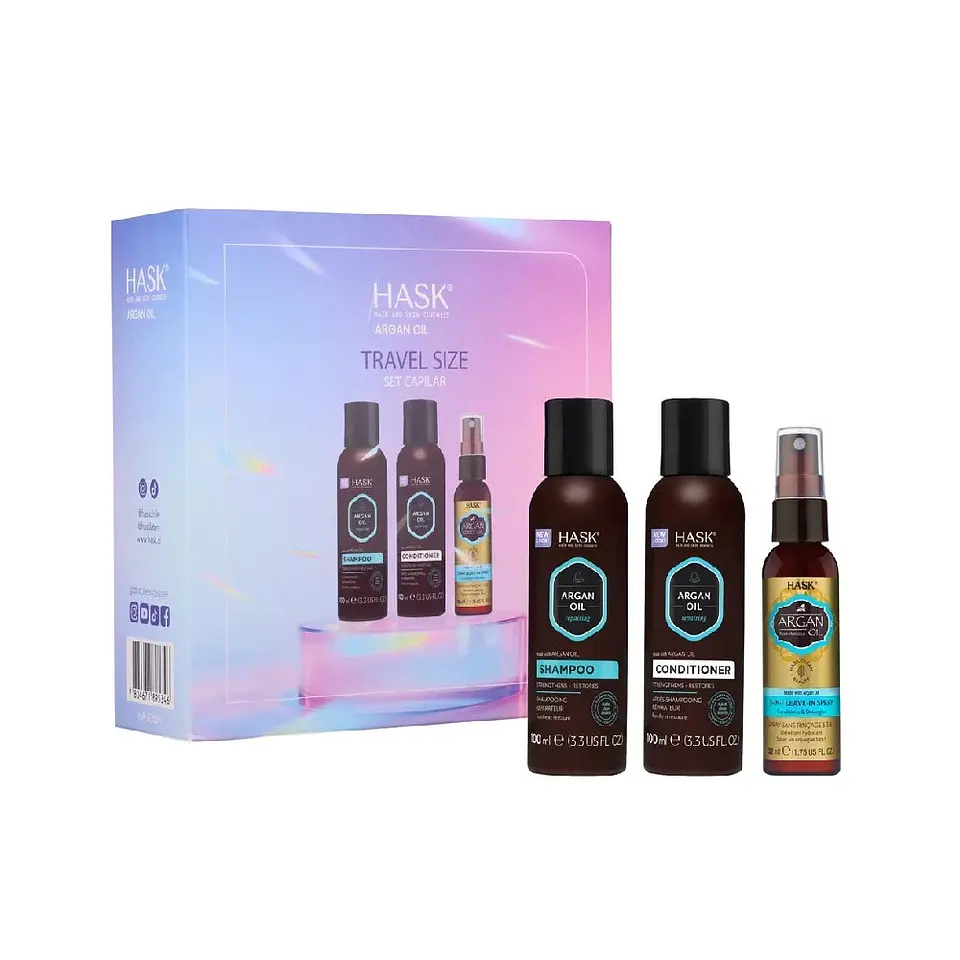 Set de Cuidado Capilar Argan Travel Size - HASK 1